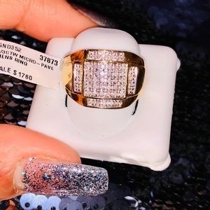 10k REAL gold REAL diamond Mens ring Not CZ FREE APPRAISAL best anniversary Gift